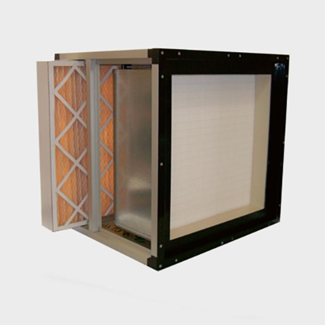 Hovedbilde HEPA takboks H14 A 595x1195x150 ø=250